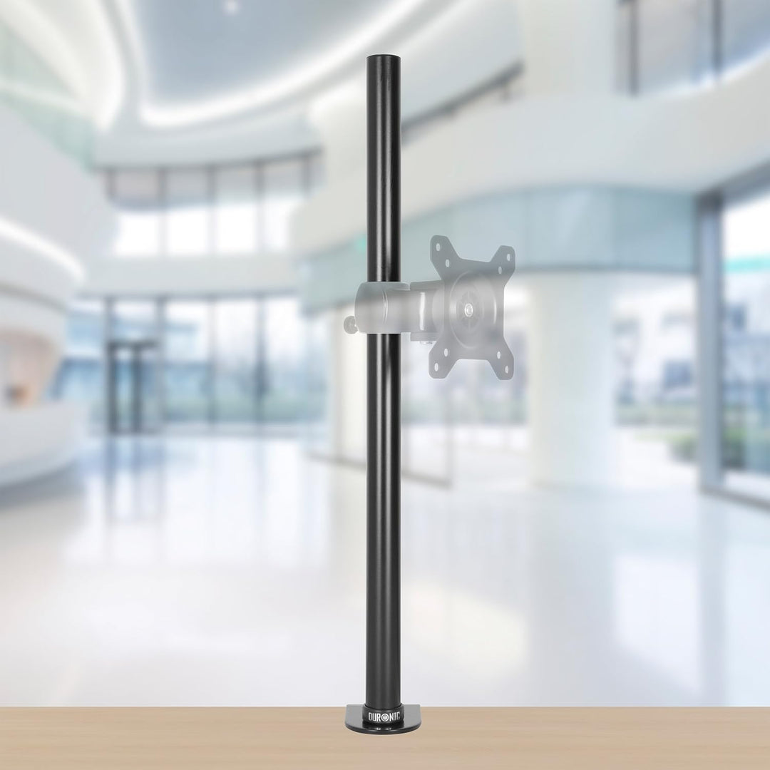 Duronic DM35POLE BK 61 cm Stange | Erweiterung für Monitorhalterung | Grosse Tischklemme mit Einer K