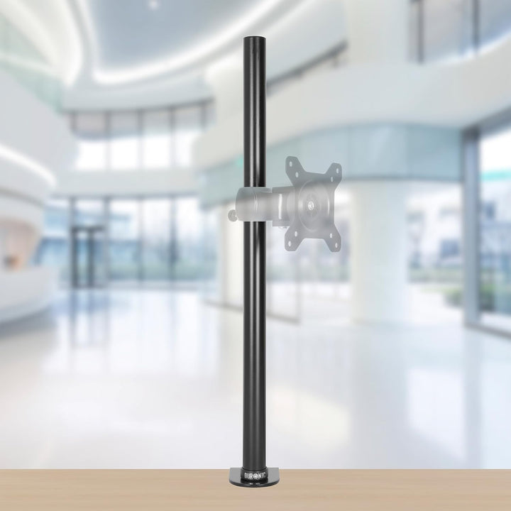 Duronic DM35POLE BK 61 cm Stange | Erweiterung für Monitorhalterung | Grosse Tischklemme mit Einer K