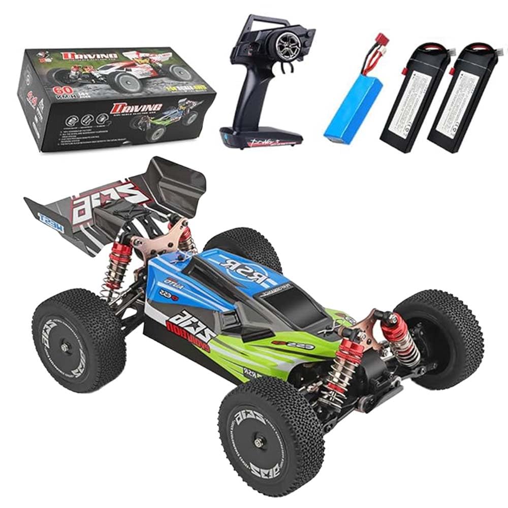 1:14 WLtoys 144001 Ferngesteuertes Auto, 60KM/H Hohe Geschwindigkeit RC Monstertruck für Erwachsene,