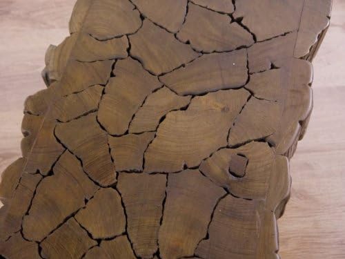 livasia Sitzbank Teakholzbank Holzbank, Beistelltisch (Handarbeit) (62x34cm), 62x34cm