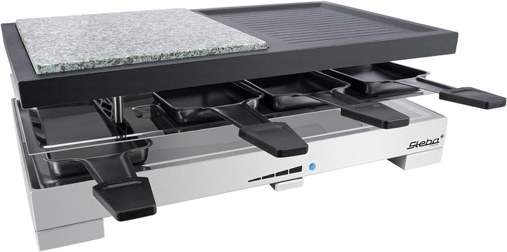 Steba RC 88 Premium Multi Raclette (1200 Watt, Pfännchenablage, 8