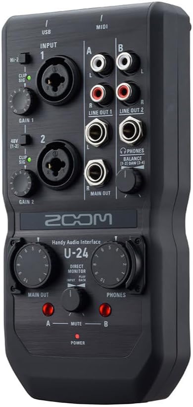 ZOOM U-24 Handy Audio Interface Schwarz, Schwarz