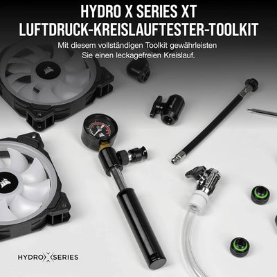 Corsair Hydro X Series XT Luftdruck-Lecktester-Toolkit (Schnell und Sicher, Handluftpumpe Inbegriffe