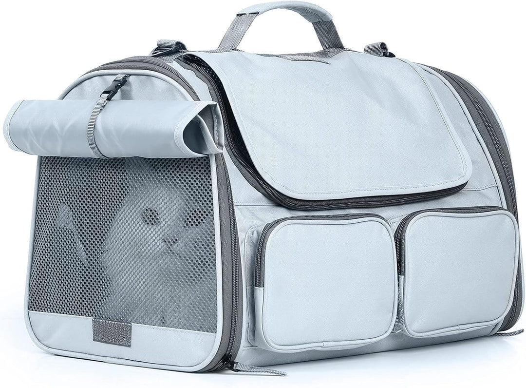 FUKUMARU Transportbox Katze, Faltbare Katzentransportbox, Transportbox Hund mit Reisetasche, Transpo