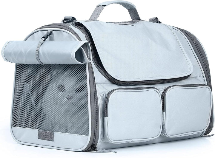 FUKUMARU Transportbox Katze, Faltbare Katzentransportbox, Transportbox Hund mit Reisetasche, Transpo