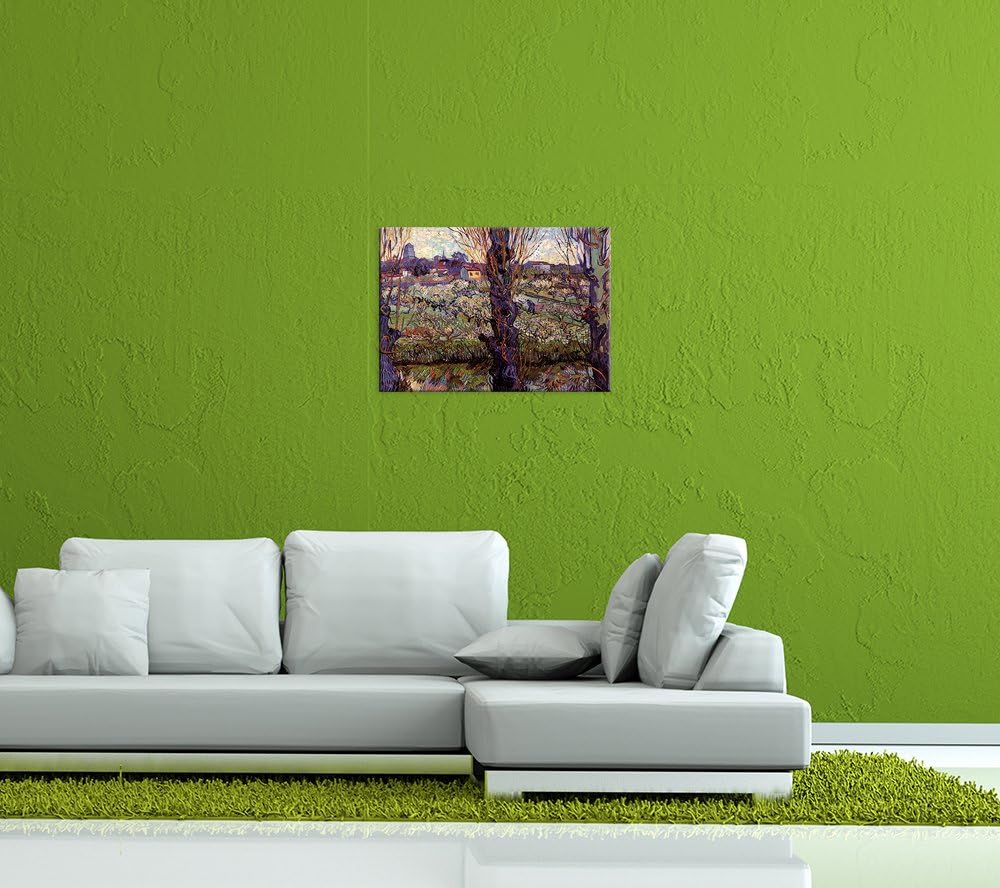 Bilderdepot24 Bild auf Leinwand | Vincent van Gogh Blick auf Arles in 70x50 cm als Wandbild | Wand-d