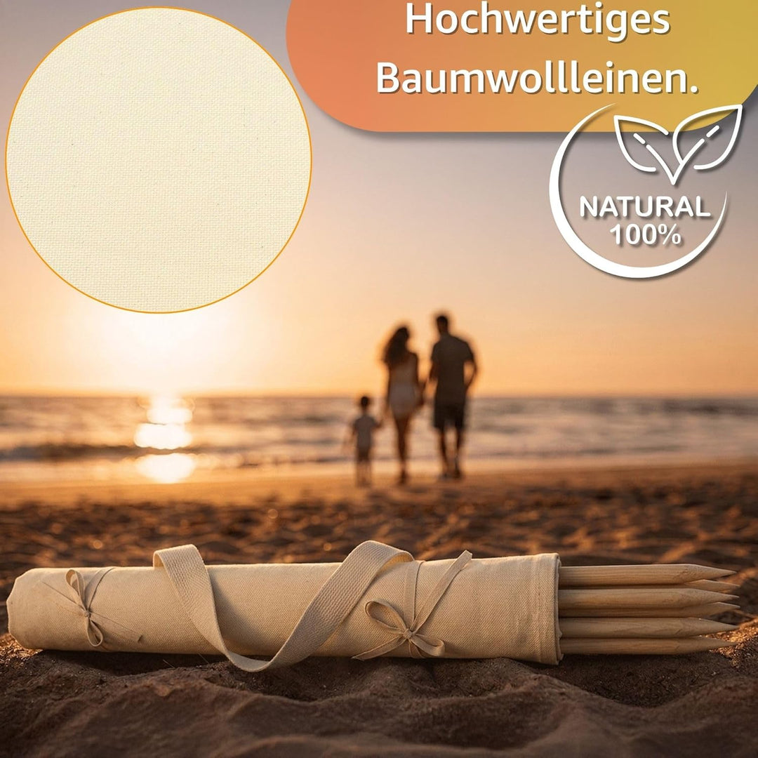 Amazinggirl Windschutz Camping Sichtschutz Strand, Mobiler Strandwindschutz 5m, Windfang Camping Sic