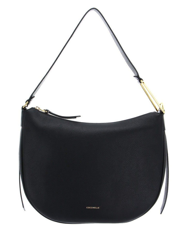 Coccinelle Priscilla Schultertasche Leder 30 cm Noir, Noir