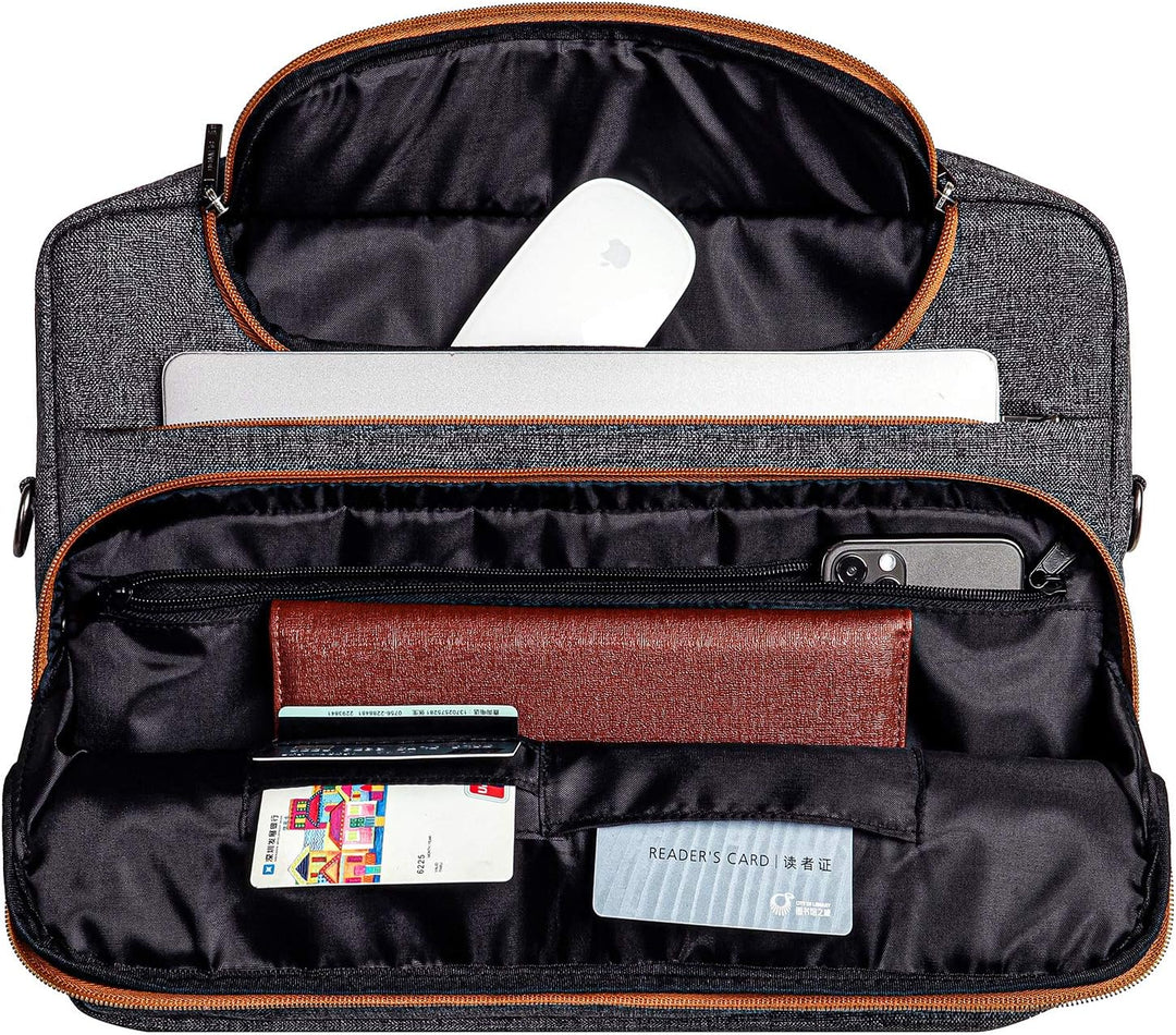 DOMISO 15-15,6 Zoll Wasserdicht Laptop Tasche Aktentasche Schultertasche Notebooktasche für 15.6" Le