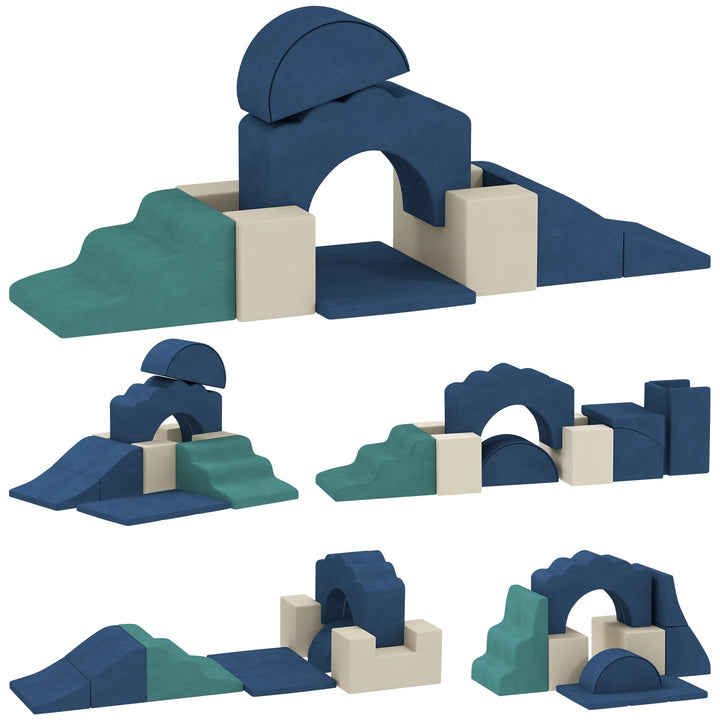 AIYAPLAY Kinder Schaumstoff Bausteine 7er Set Softbausteine Riesenbausteine Klettern Spielsofa Gross