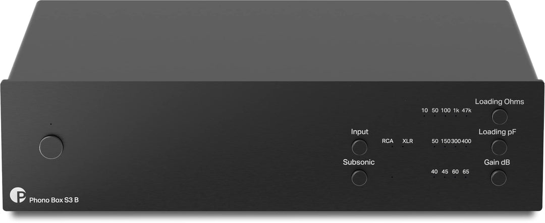 Phono Box S3 B, Symmetrischer audiophiler Phono-Vorverstärker, Schwarz