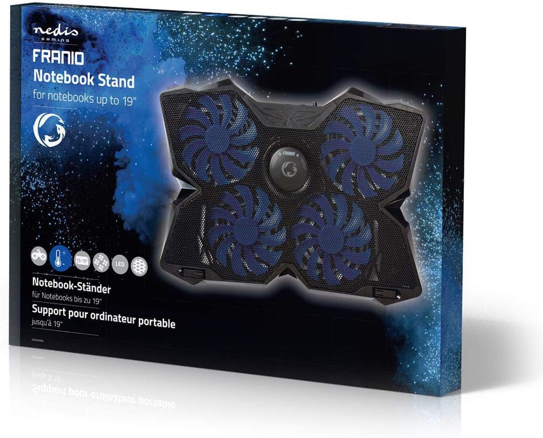 Gaming Notebook Cooler - Anzahl Lüfter: 4 - Stromversorgung über USB - 15" - 19" - LED