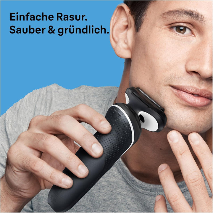 Braun Series 5 Elektrorasierer mit EasyClick Aufsatz, Barttrimmer, Rasierer Herren, EasyClean, Wet &