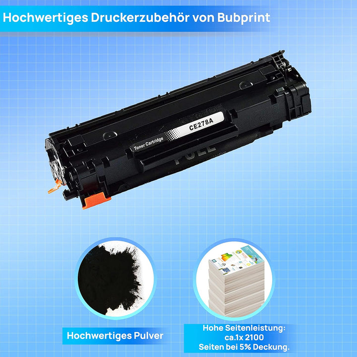 Bubprint Toner kompatibel als Ersatz für HP CE278A 78A für Laserjet Pro M1536DNF M1537DNF M1538DNF M
