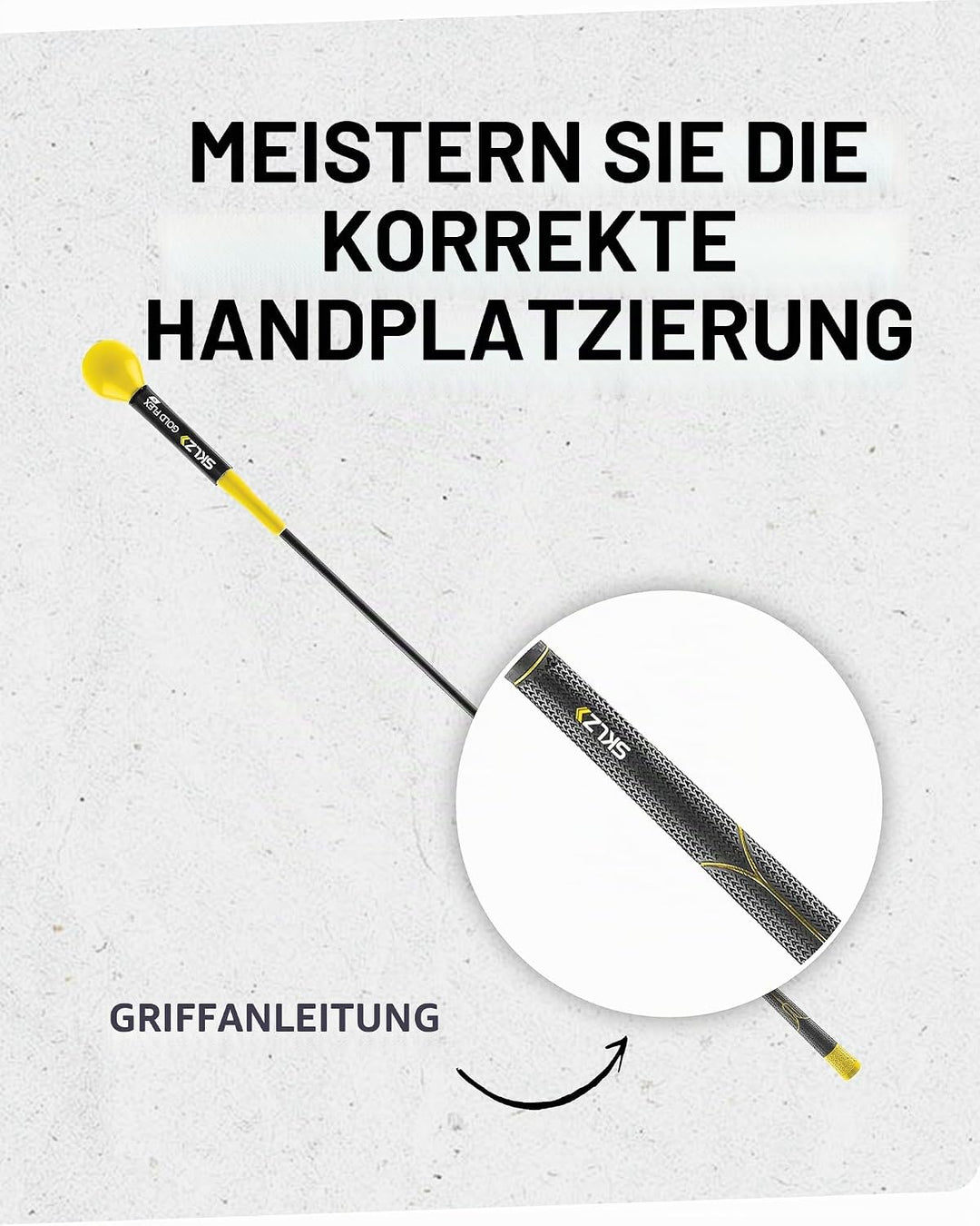 SKLZ Gold Flex, Golf Swing Trainer, Golf Accessories, Golf Training Aids, Flexible Fiberglass, Yello