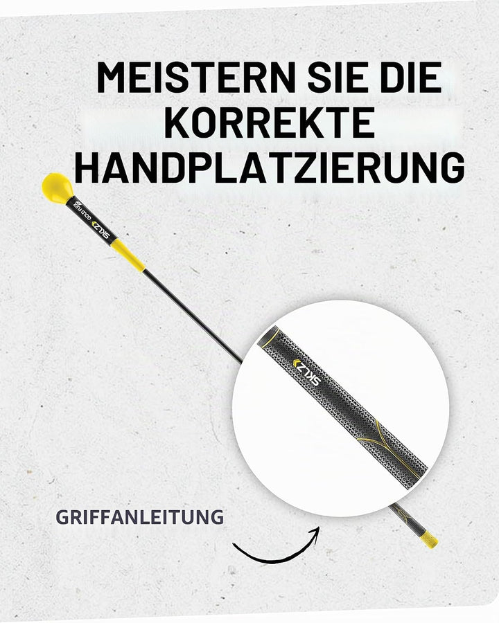 SKLZ Gold Flex, Golf Swing Trainer, Golf Accessories, Golf Training Aids, Flexible Fiberglass, Yello