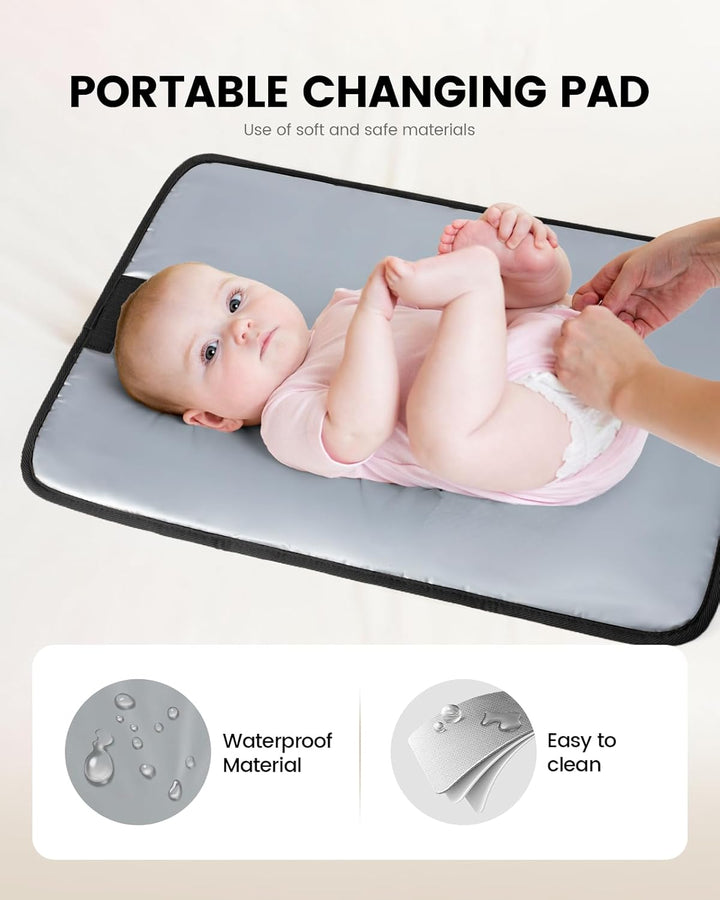 LOVEVOOK Wickelrucksack Baby Wickeltasche Rucksack mit Wickelunterlage Lässig Diaper Bag mit Kinderw