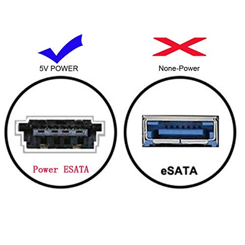 cablecc USB-C auf Power Over eSATA DC5V Adapter USB 3.0 auf HDD/SSD/ODD eSATAp Konverterkabel, USB-C