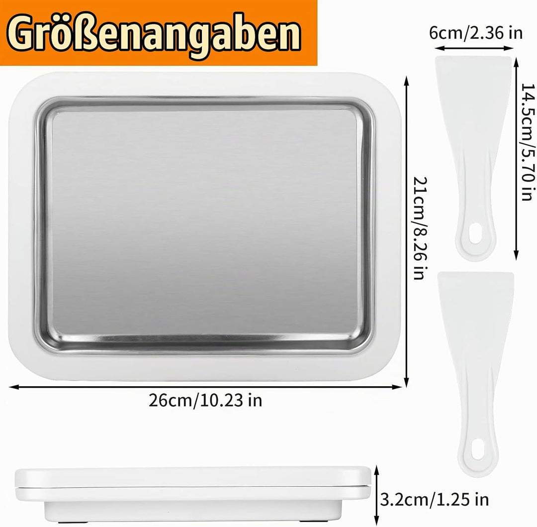 Eismaschine mit 2 Spateln, Eisplatte Eis Rolls für Kinder und Familien, Eiscreme Maschine, Eisplatte