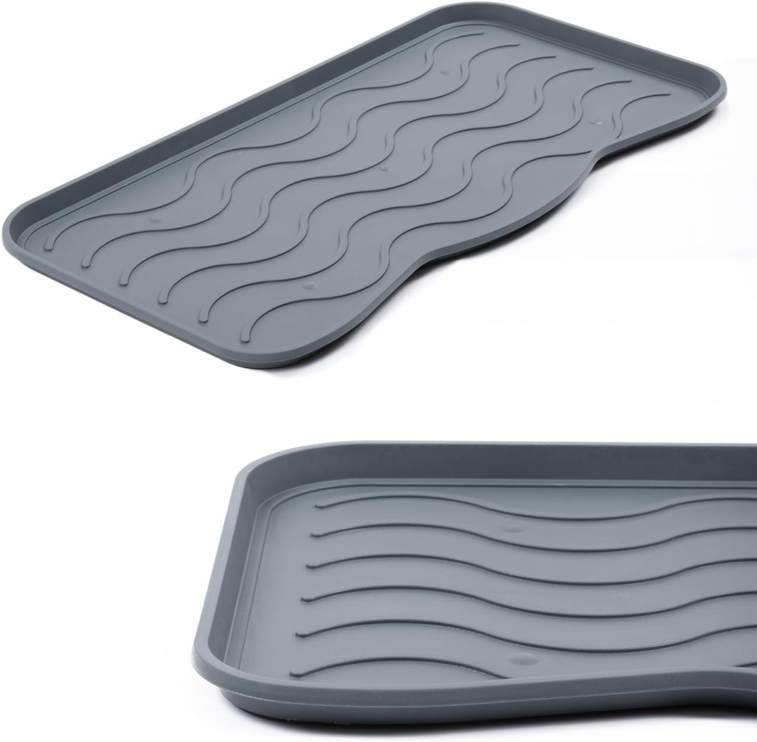 Set Schuhabtropfschale Schuhmatte wasserdichte, pflegeleicht, Kunststoffmatte schützt Böden Schuhabl