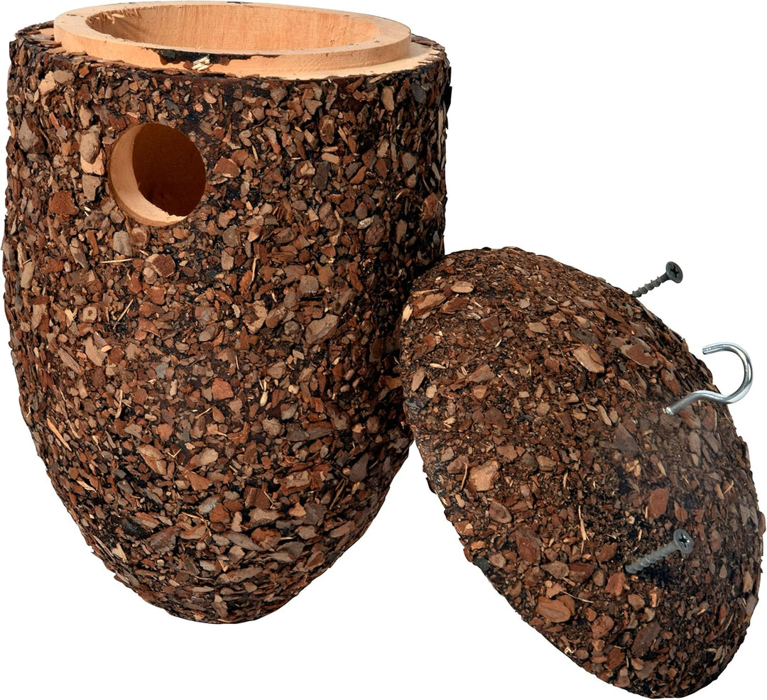 dobar® green label 37150FSC Nistkasten "Eichelform"- Höhlenbrüter-Nistkasten - Vogelkasten aus Massi