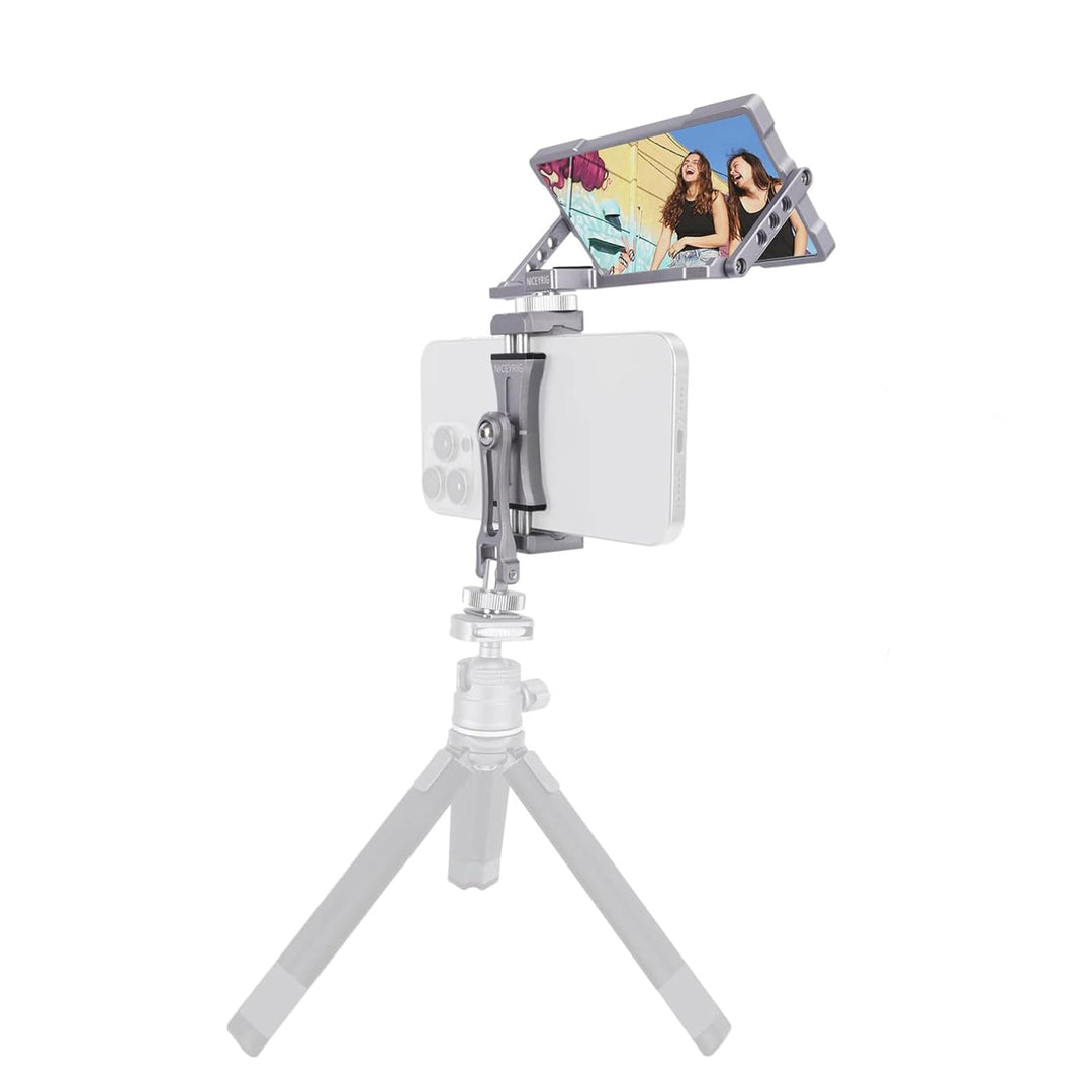 NICEYRIG Smartphone-Vlog-Selfie-Spiegel-Set mit Stativhalterung für 16,7 cm (6,7 Zoll) iPhone 15 14