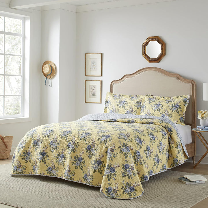 Laura Ashley Home Linley Collection Bettwäsche-Set, 100% Baumwolle, wendbar, leicht und atmungsaktiv