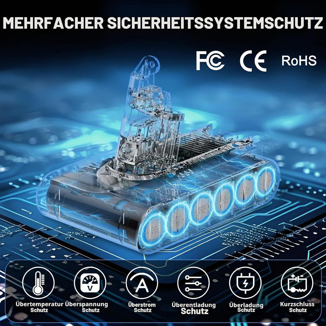 21.6V Ersatzakku für Dyson V6 Akku Kompatibel mit DC62 V6 DC58 DC59 DC61 DC62 DC72 DC74 SV03 SV04 SV