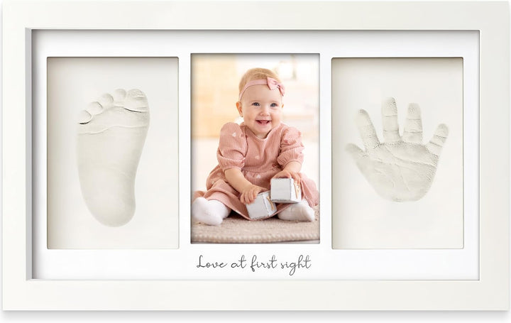 Baby Handabdruck und Fussabdruck Set – Gipsabdruck Baby Hand und Fuss für Neugeborene, Handabdruck B