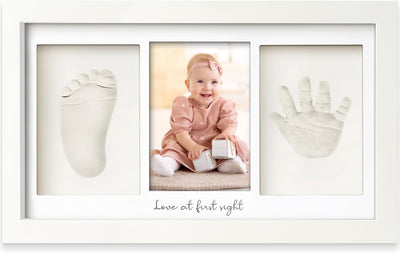 Baby Handabdruck und Fussabdruck Set – Gipsabdruck Baby Hand und Fuss für Neugeborene, Handabdruck B