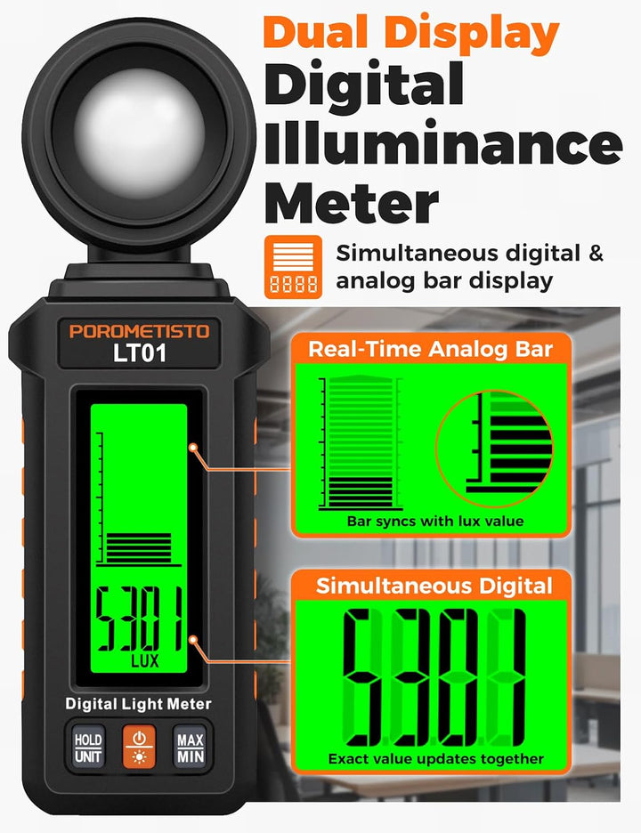 LT01 Digitales Luxmeter 0,1-200.000 LUX