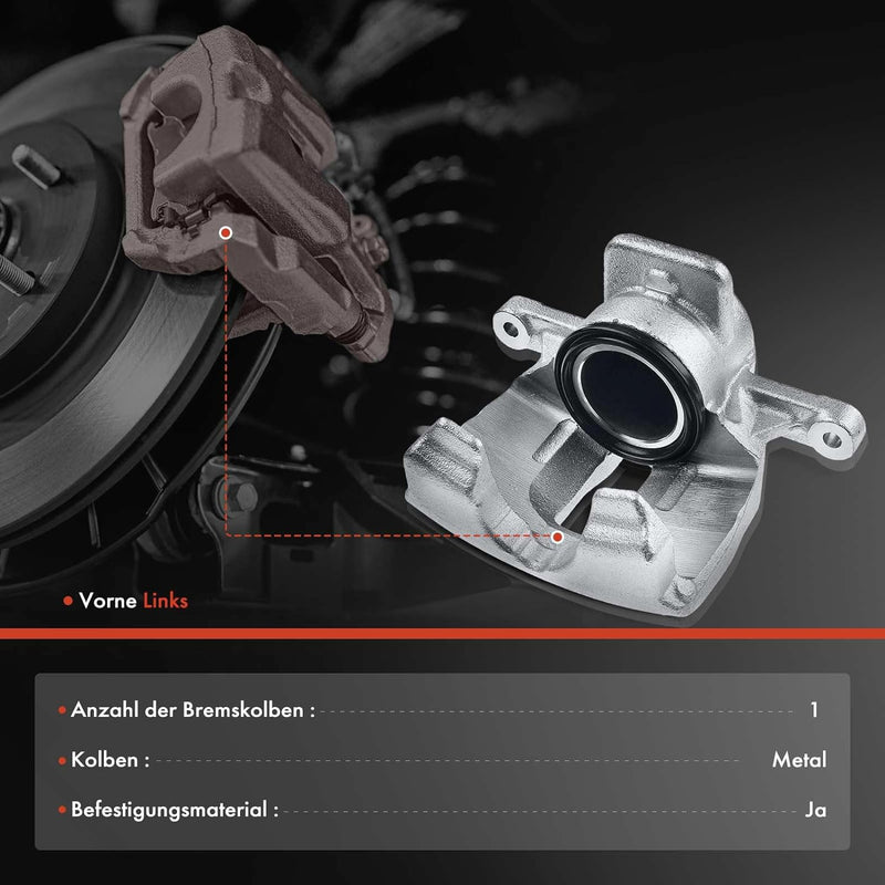 Frankberg Bremssattel Bremszange Vorne Rechts Kompatibel mit B-Max/B-Max Van JK 1.0L-1.6L 2012-2021