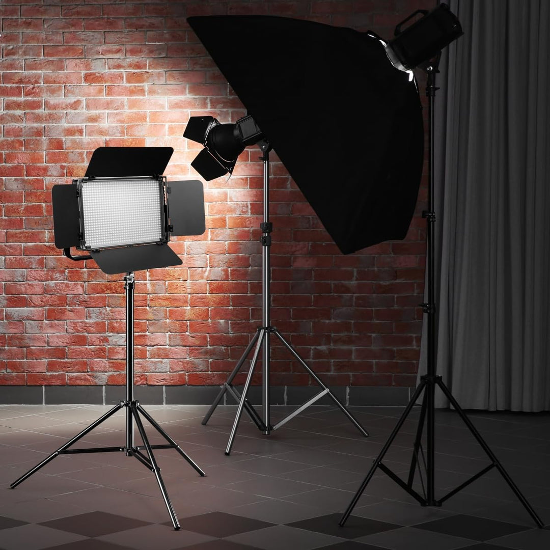 Walimex pro LED Niova 900 Plus Daylight + WT-806 Lampenstativ – Set aus Tageslicht-LED-Flächenleucht