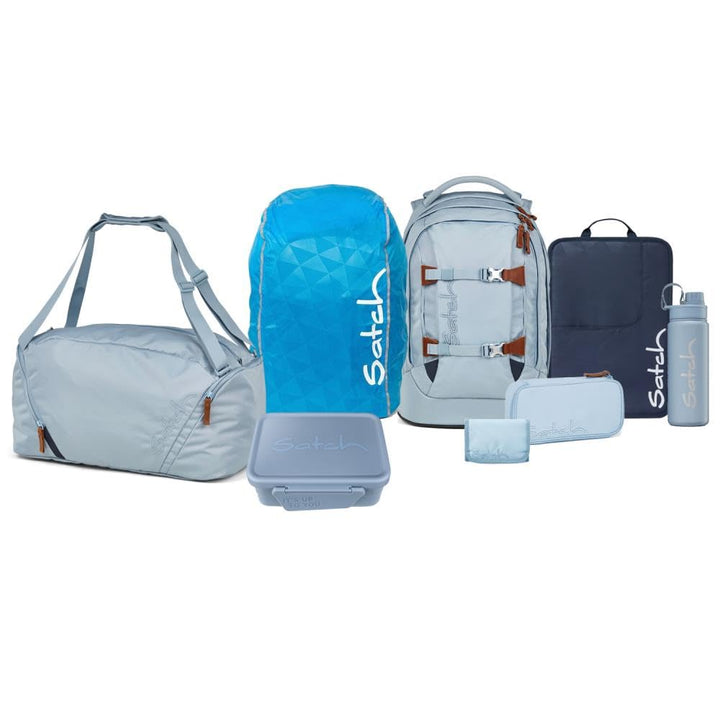 Satch Pack Kollektor Edition Schulrucksack Set 8tlg. inkl. Brotdose und Trinkflasche (Nordic Ice Blu
