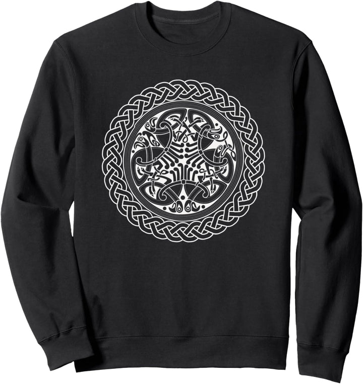 Keltischer Knoten Ring mit Vögeln Sweatshirt