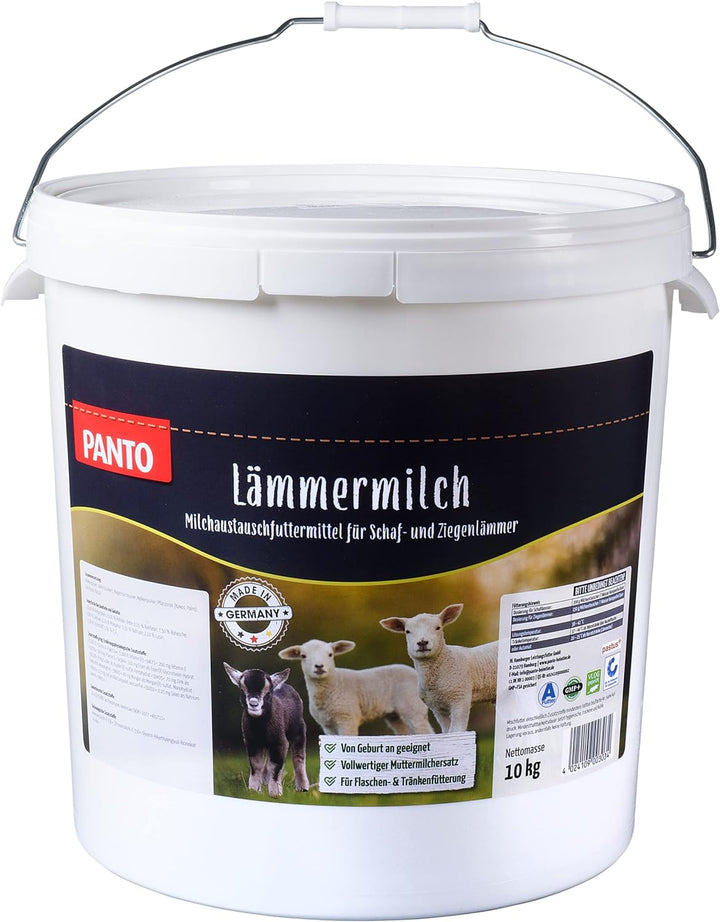 PANTO Lämmermilch Milchersatz 10 kg – Milchaustauscher für Schaflämmer & Ziegenlämmer, vollwertiger