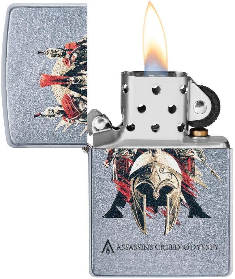 Zippo – Assassin’s Creed Odyssey - Street Chrome - Color Image- Sturmfeuerzeug, nachfüllbar, in hoch