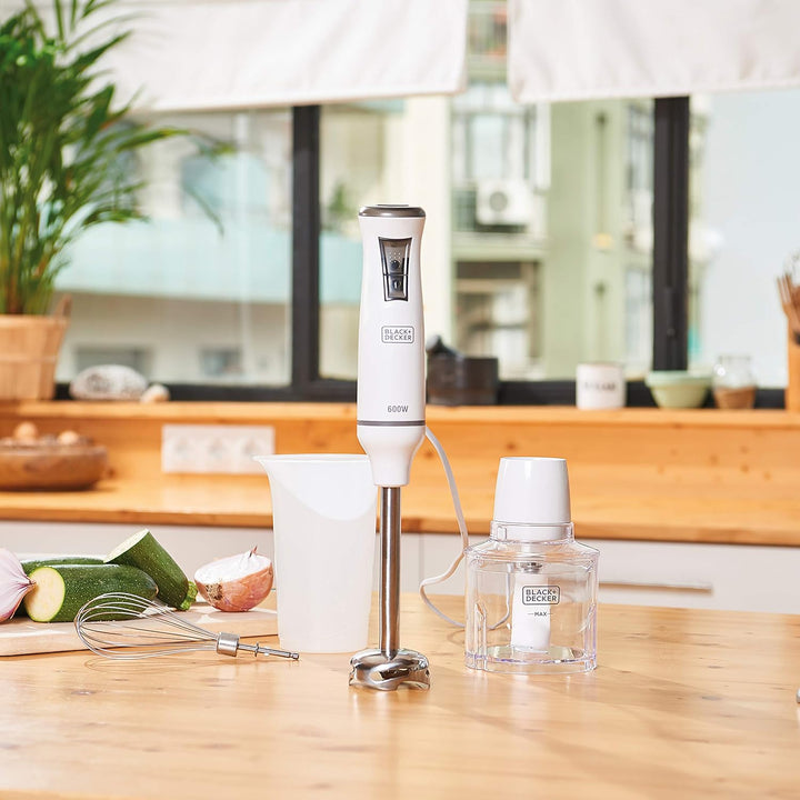 Black+Decker Stabmixer, 3 Zubehörteile, 600 W 3 Zubehörteile Single 600W, 3 Zubehörteile Single 600W