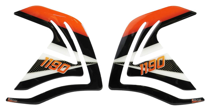 BIKE-label Tankpad Seitenpad Carbon Orange kompatibel für KTM 1190 Adventure + R 800125