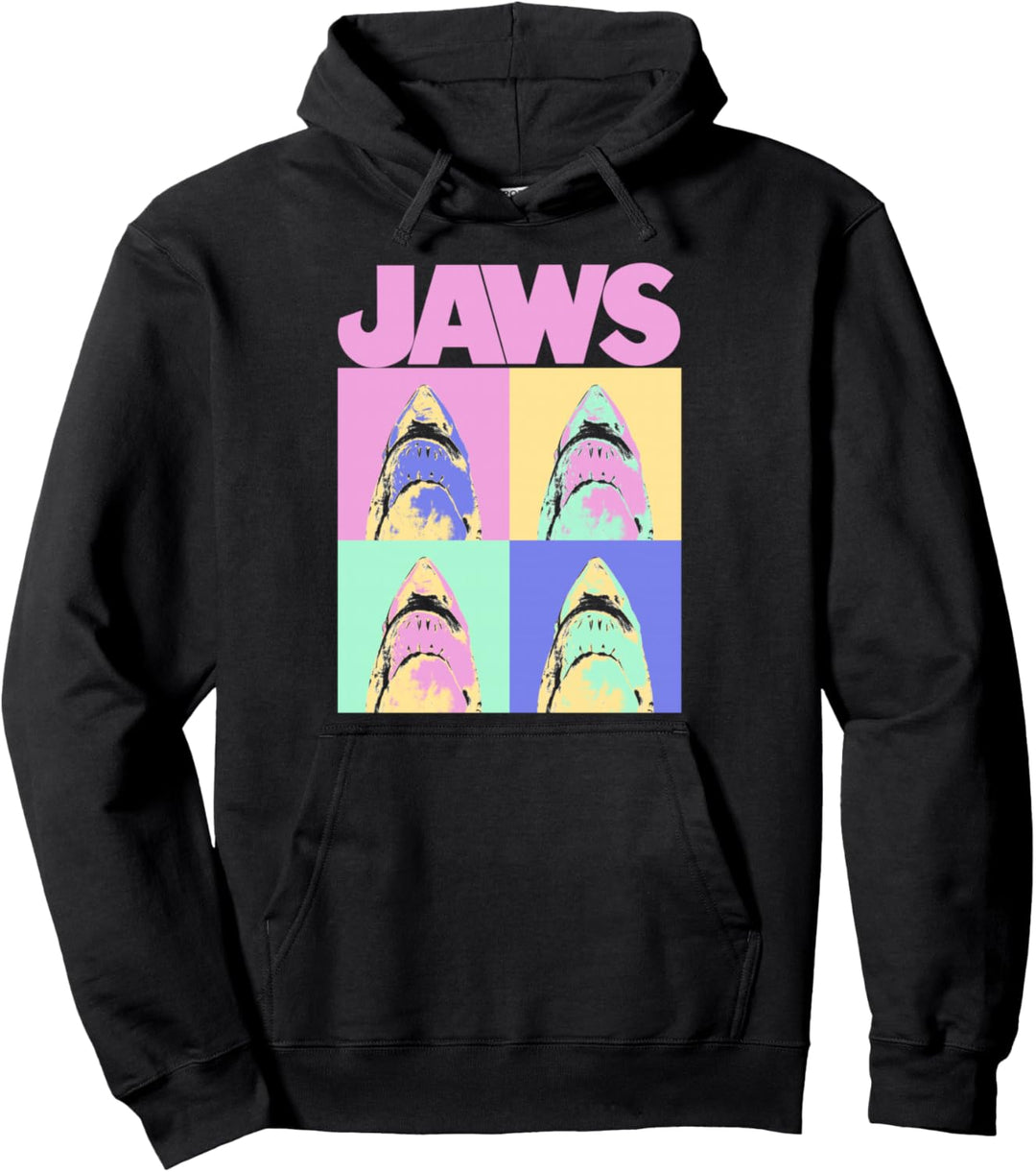 Jaws Retro Grid Box Up Pullover Hoodie