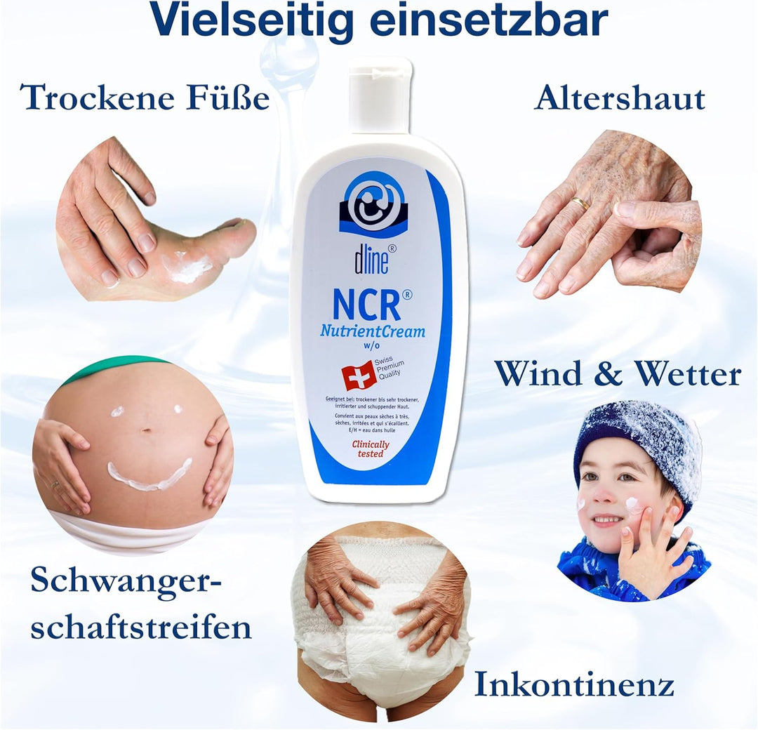 dline NCR-NutrientCream Fettcreme vom Pflegeprofi | 500ml Flasche | Feuchtigkeitscreme für trockene