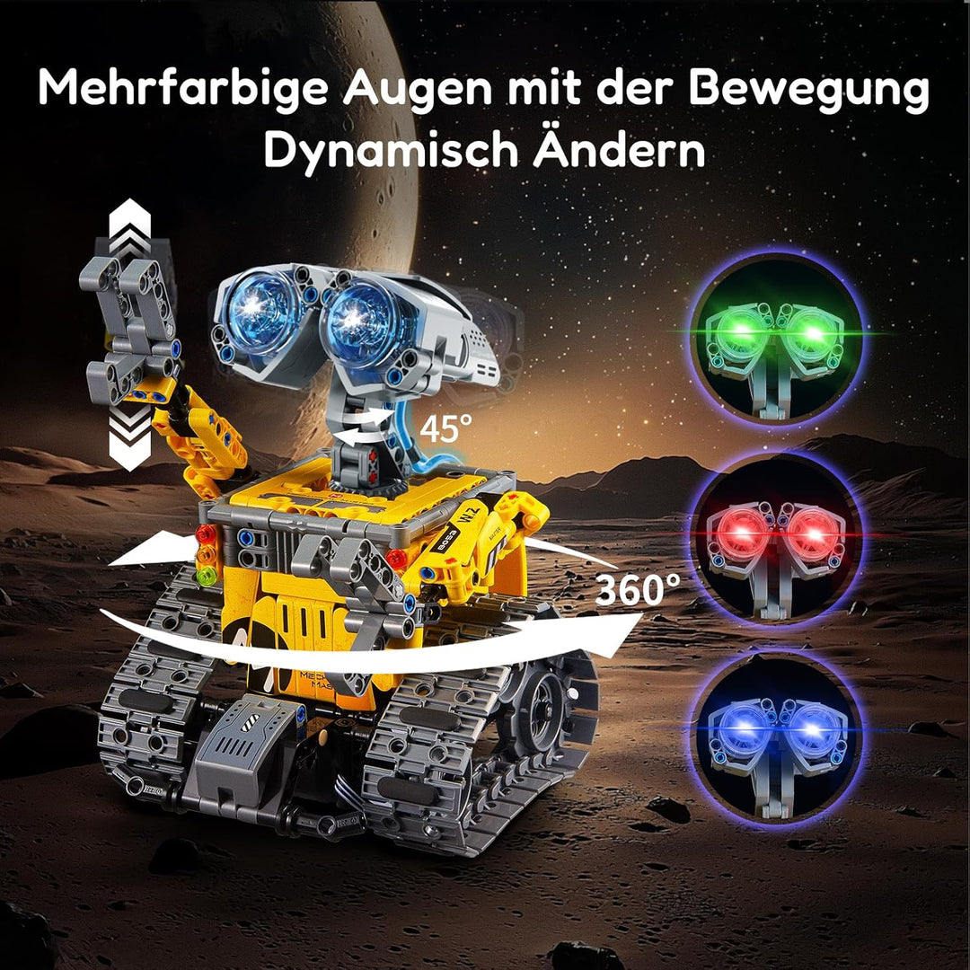 IKUPER Roboter Kinder für Jungen, 4-in-1 Roboter Programmierbar mit App & Fernsteuerung, Technik Rob