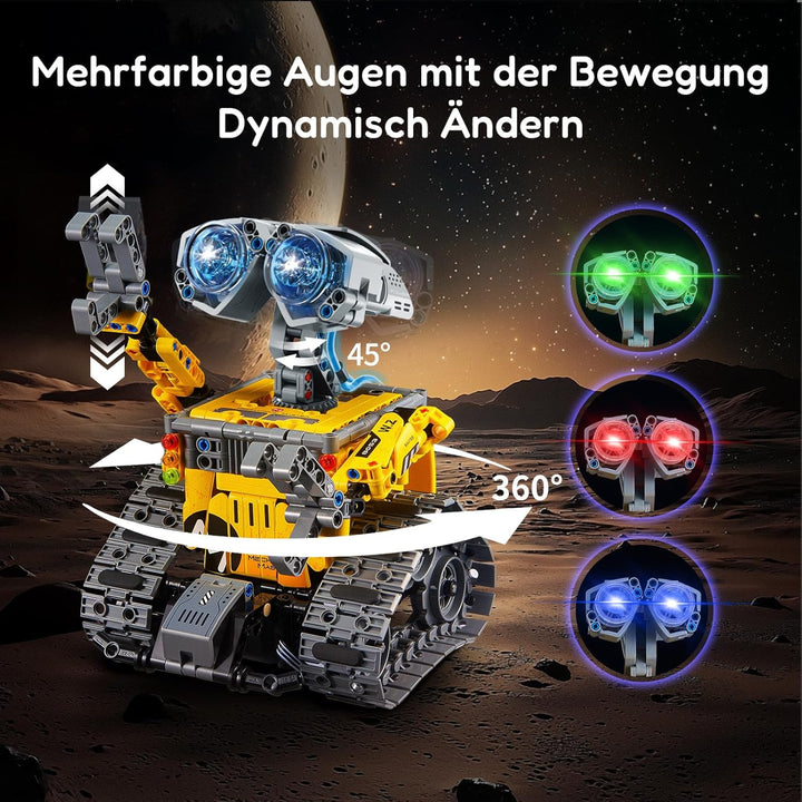 IKUPER Roboter Kinder für Jungen, 4-in-1 Roboter Programmierbar mit App & Fernsteuerung, Technik Rob