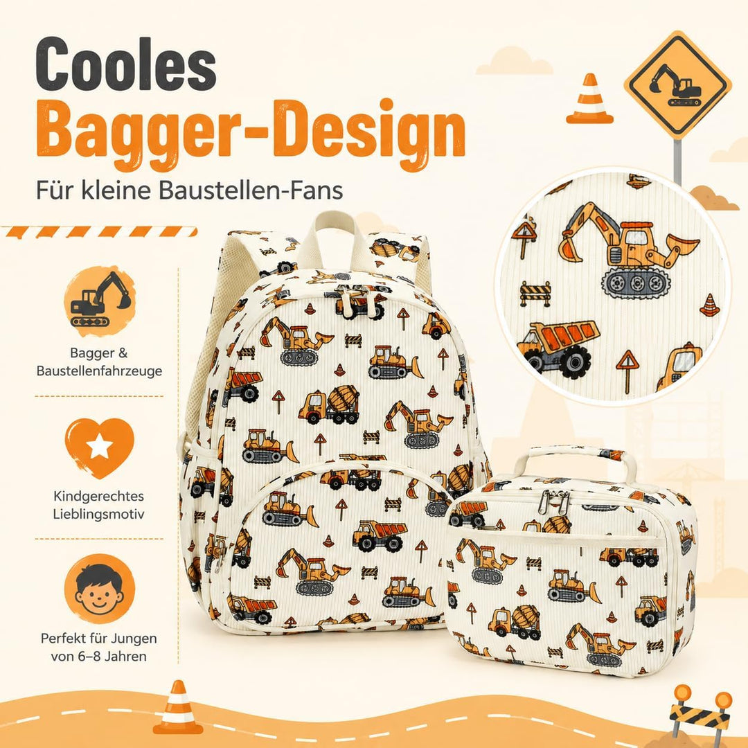 LOIDOU Kinder Vorschulrucksack für Jungen, Schultasche, Kleinkind, leicht, wasserabweisend, Kinderga
