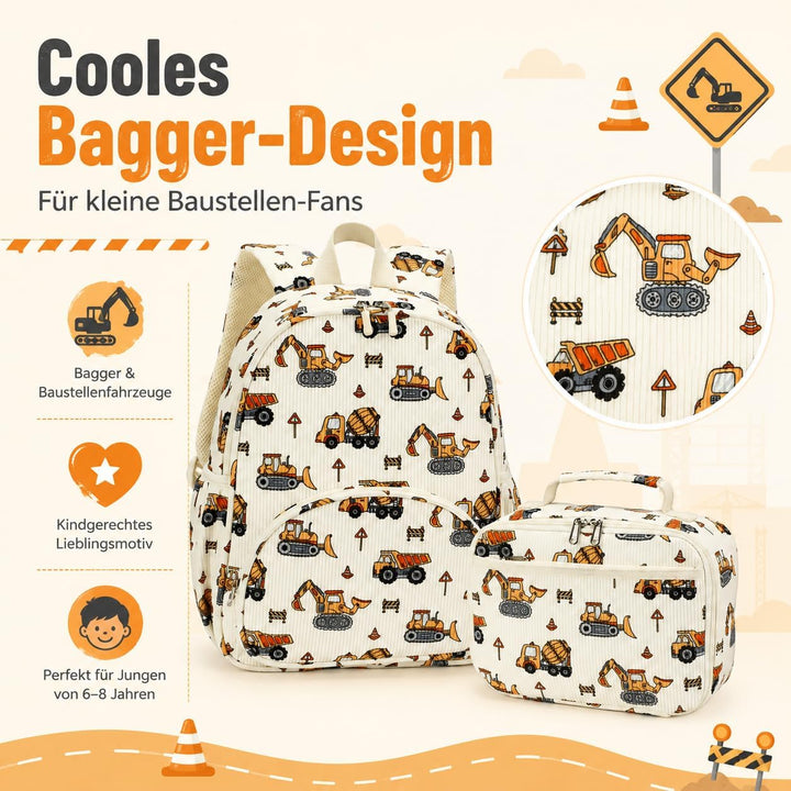 LOIDOU Kinder Vorschulrucksack für Jungen, Schultasche, Kleinkind, leicht, wasserabweisend, Kinderga