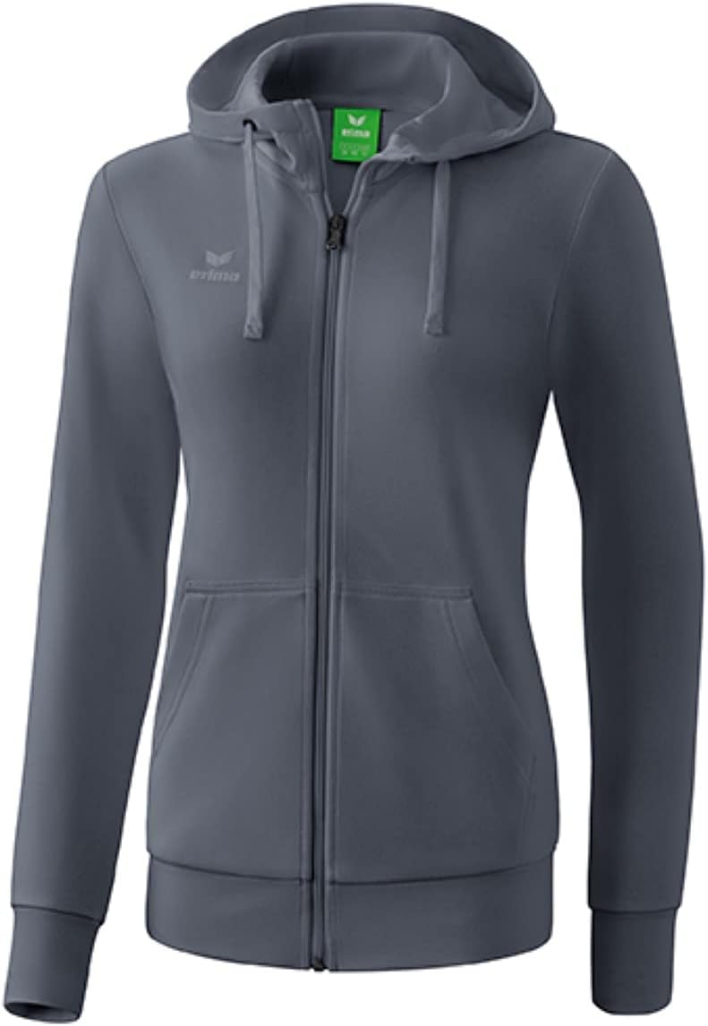 Erima Damen Basic Kapuzensweat Jacke 34 Slate Grey, 34 Slate Grey