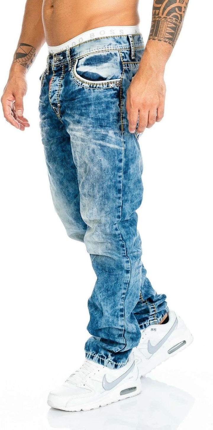 Cipo & Baxx Herren Jeans Hose mit Nähten 33W / 30L