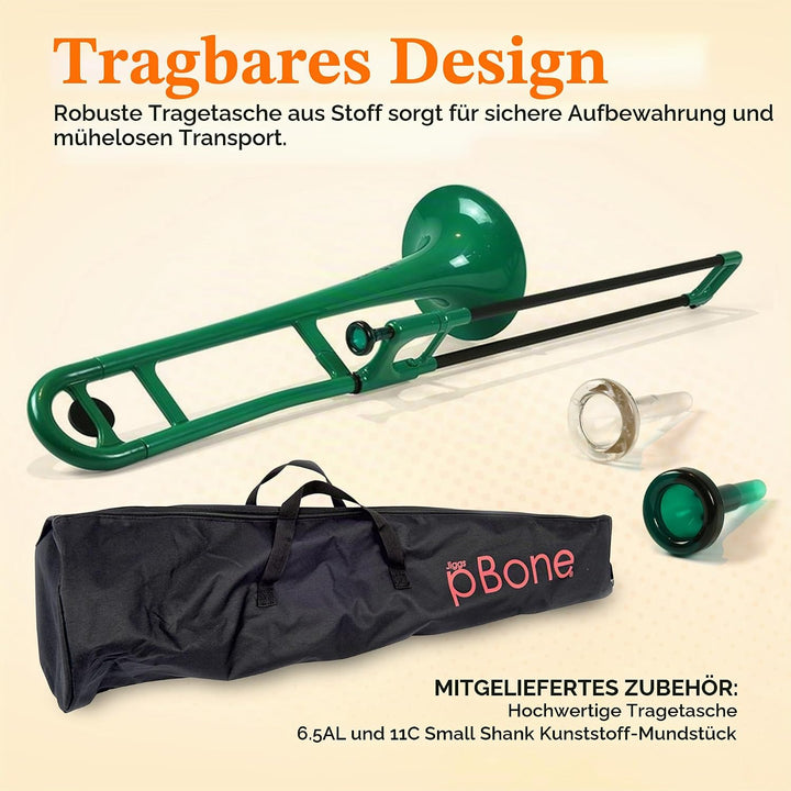 pBone 700643 Trombone grün grün Posaune, grün Posaune