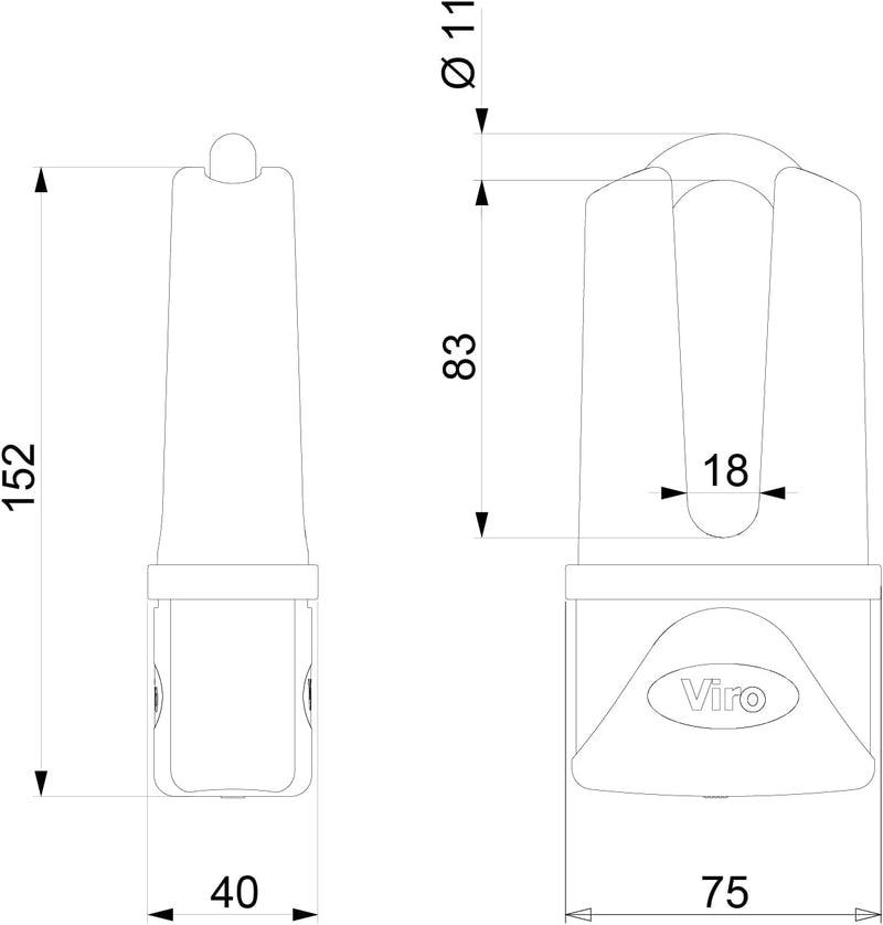 Viro Extreme-Blindato-Scheibenblock, verchromt, 11 mm, 152.47