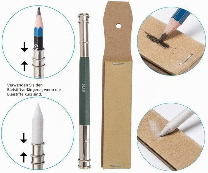 H & B 35 Stück Bleistifte Professionelle Skizzierstifte Set Skizzieren Zeichnen Bleistifte Profi Art